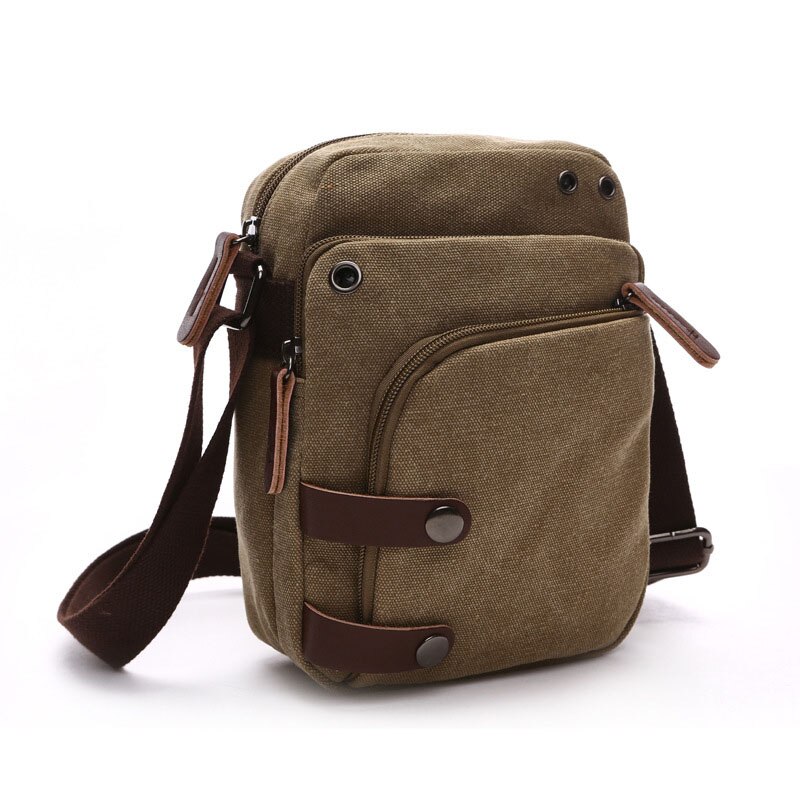 Bolso de lona resistente al desgaste para hombre, bandolera de hombro de urbana, bolso portátil de viaje, versión coreana