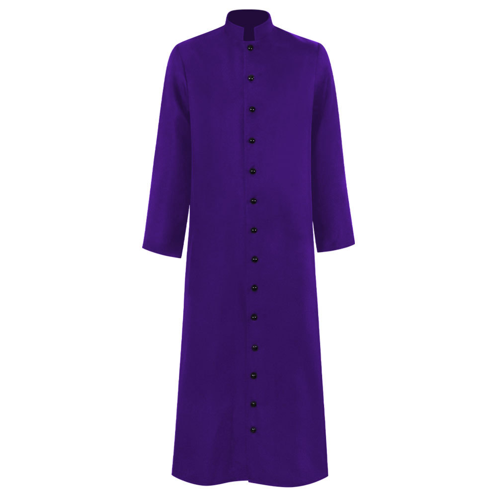 Medieval Monk Wizard Priest Church Father Cos Play Outfit Authentic North European Anime Halloween Cosplay Costume: XL / Brown