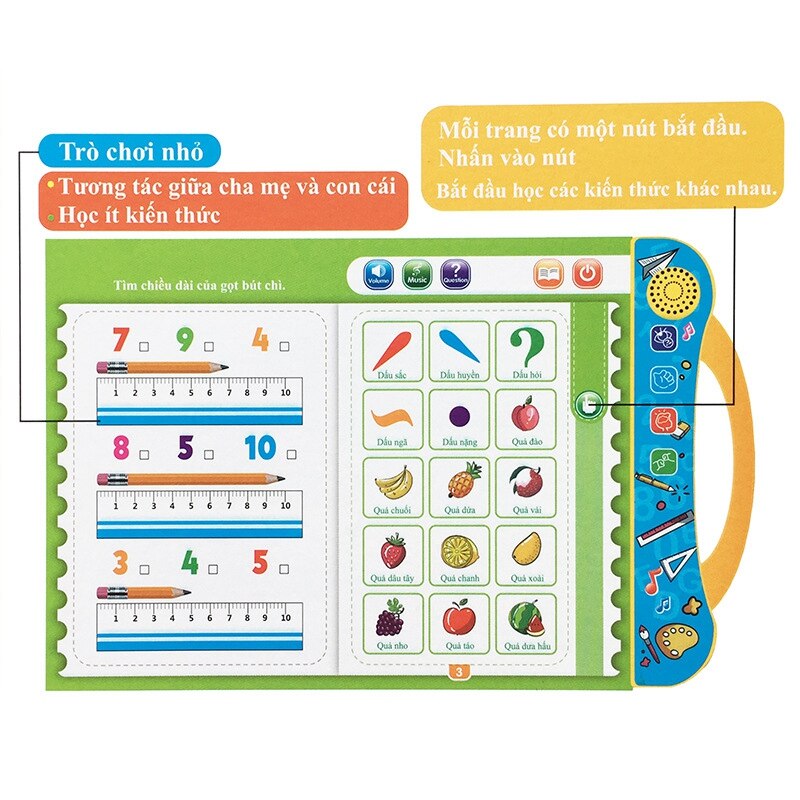 Giocattolo elettronico di educazione precoce del libro della macchina di apprendimento dell'alfabeto della macchina di lettura della lingua inglese vietnamita fonetica elettronica dei bambini