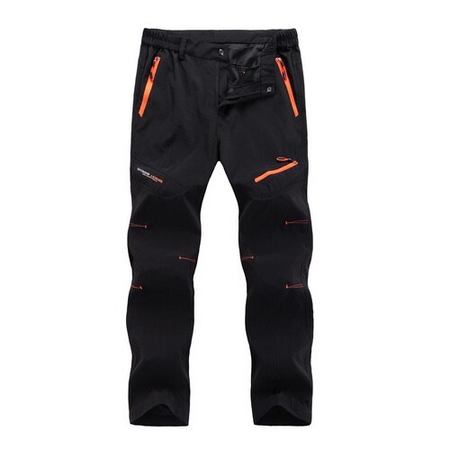 CARWORNIC Sneldrogende tactische broek voor heren, lichte wandelbroek, visbroek, stretch, cargobroek, Kaki, 30W / 32L