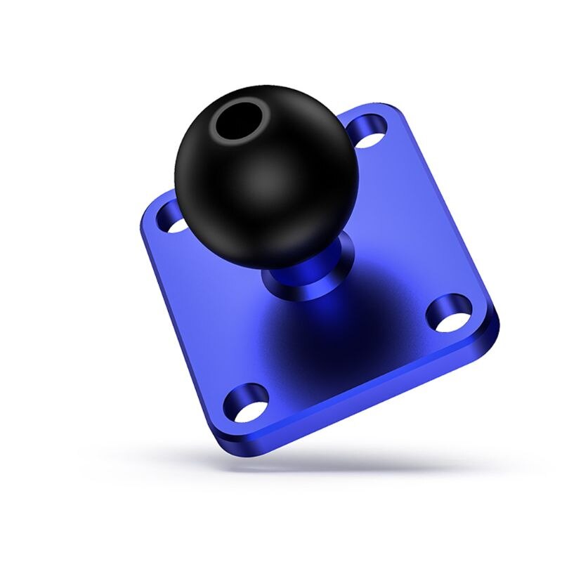 Aluminium Legierung Platz Montage Basis mit 1 Zoll Ball Kopf Halterung für Zumo 400/450/500/550/660 Reiter GPS für Motorrad Fahrrad: blau