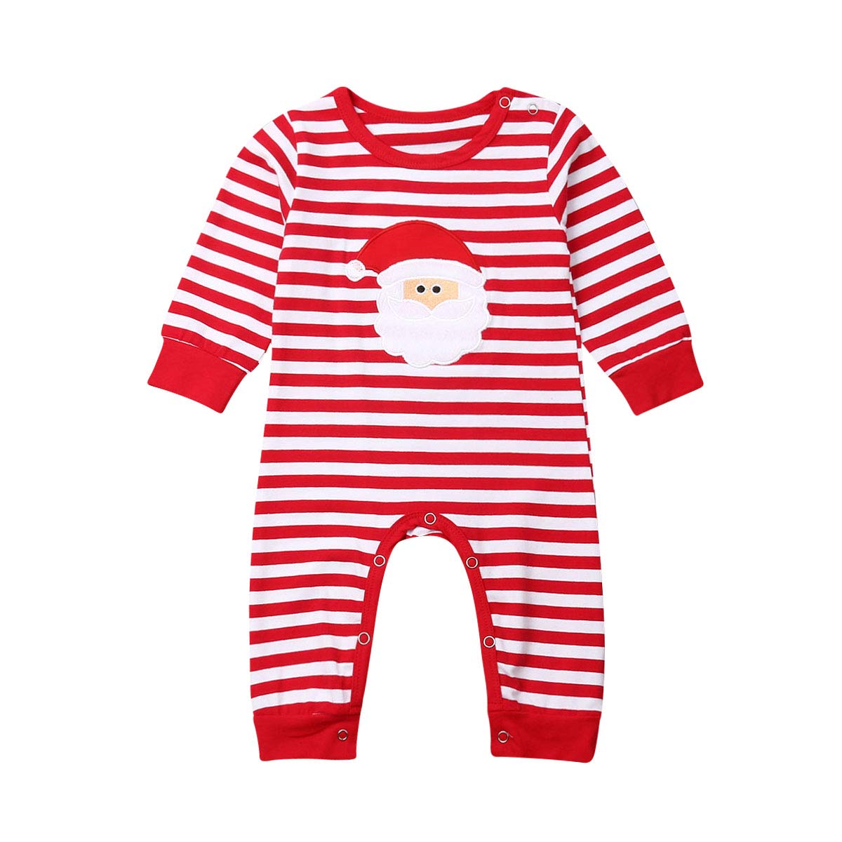 Newest Xmas Halloween Baby Boy Girl Matching Clothes Romper Sleepwear Newborn Infant Unisex Striped Jumpsuit Pajamas 0-18M