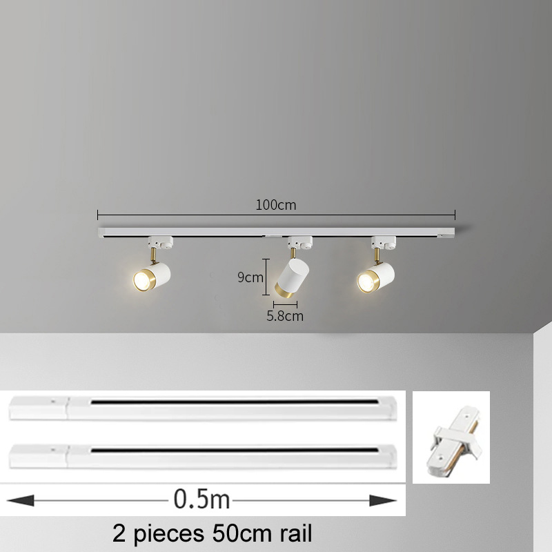 GU10 LED Ceiling Light Spotlight House Decoration Corridor Track Lamp Angles Adjustable Decor Rail Ceiling Lamp Lighting Fixture: Dark Red