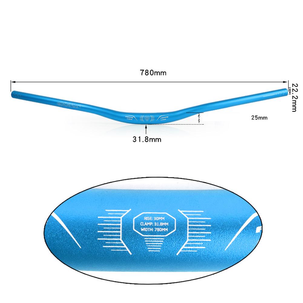 Bicycle Handlebars Lengthened Aluminum Alloy Cycling Handles For Downhill Mtb Bike: Blue
