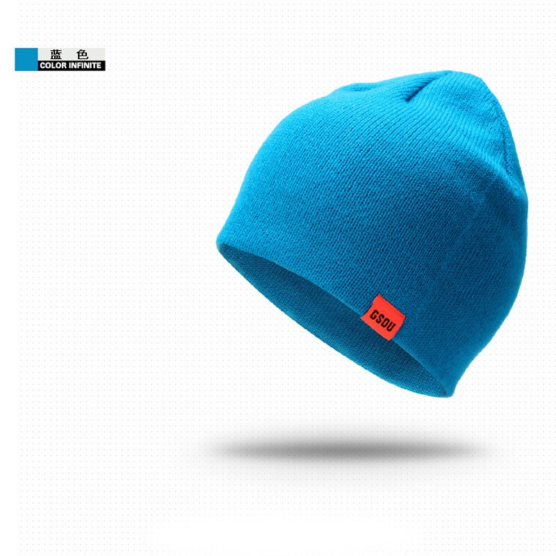 Gsou snow merk heren skimuts dames snowboard herfst en winter outdoor neutraal bergbeklimmen reizen warme gebreide skimuts