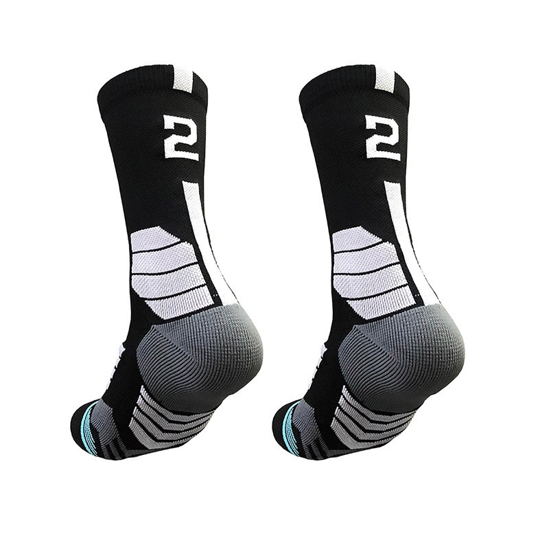 Elite Basketball Socken Männer Compression Radfahren Socken Mit Anzahl Männer Handtuch Bottom Außen Sport männer socken: Number 2