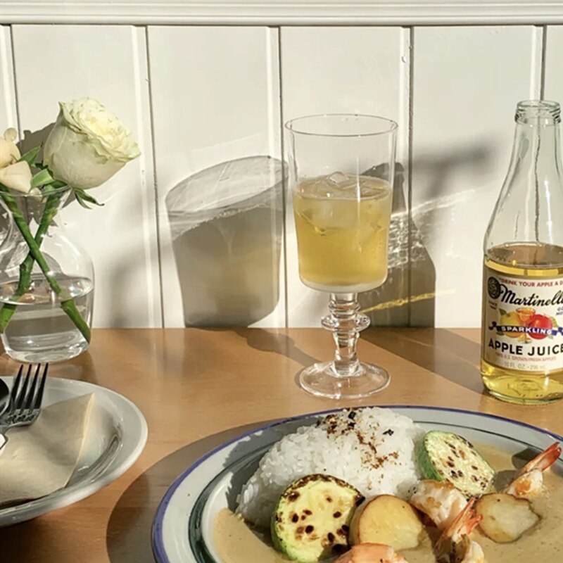 1pcs Goblet Glass Cup Vintage Medieval Goblet Whisky Vodka Sake Dessert Wine Cup Home Party Bar