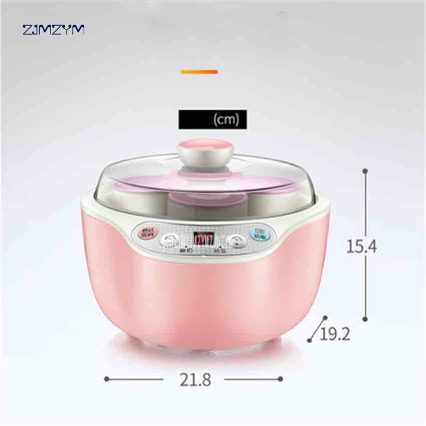 SNJ-B10N2 Joghurt Maschine Hause Voll Automatische Selbst gemacht Natto Maschine Mini sub-tasse Edelstahl Joghurt Hersteller 220V 1L Kapazität