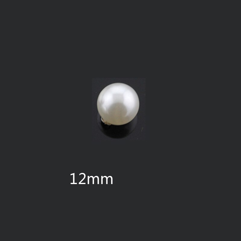 Tachuelas con forma de perlas acrílicas para manualidades, 100 Uds., 6-18mm, botón DIY, pantalones, sombrero, bolso, zapatos, adornos para manualidades, accesorio: 12mm