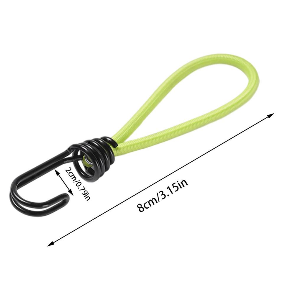 Cuerdas elásticas con gancho para tienda de campaña, correas elásticas pequeñas, cuerda de lona ligera para viajes, senderismo, escalada, mochilero: violet