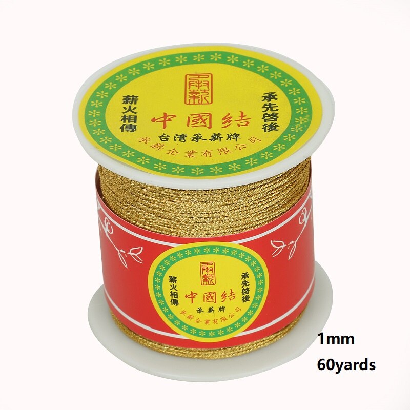 22/43 Yards/Roll Rode Koreaanse Zijde Chinese Knoop Koord Kralen String Cord Voor Diy Hand Craft Maken of Kleding Naaibenodigdheden: Gold