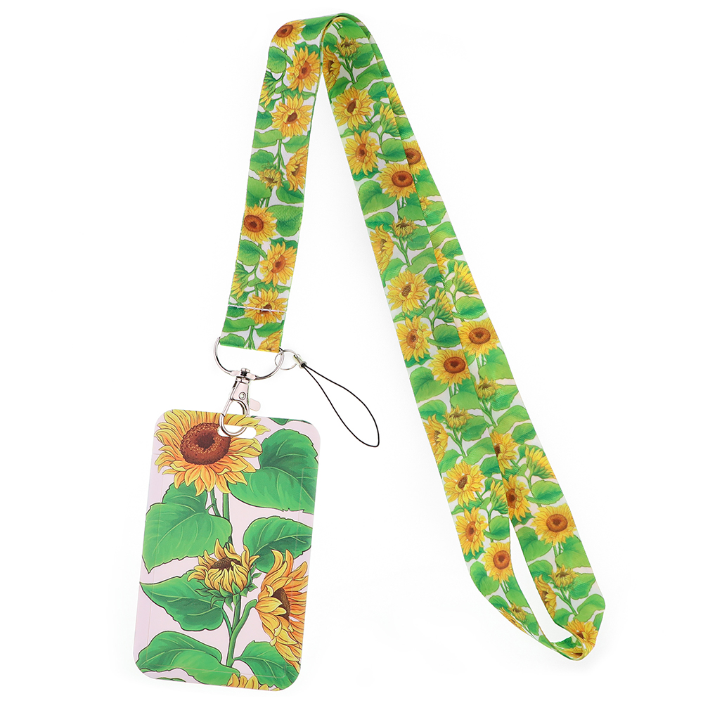 CB1362 Sunflower Cell Phone Lanyard For Phone Straps Keychain Camera Strap ID Card Gym USB Hanging Rope Accessories: 3