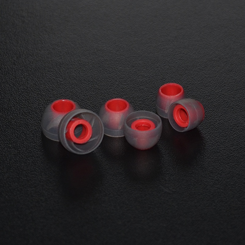 NICEHCK Red KZ 3 Pairs(6pcs) L M S In Ear Tips Earbuds Headphones Spiral Silicone Eartips For More KZ Earphones Universal