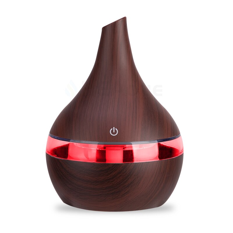 USB Electric Aroma Air Diffuser Wood 300ml Ultrasonic Air Humidifier Essential Oil Aromatherapy Cool Mist Maker Air Purifier: Purple