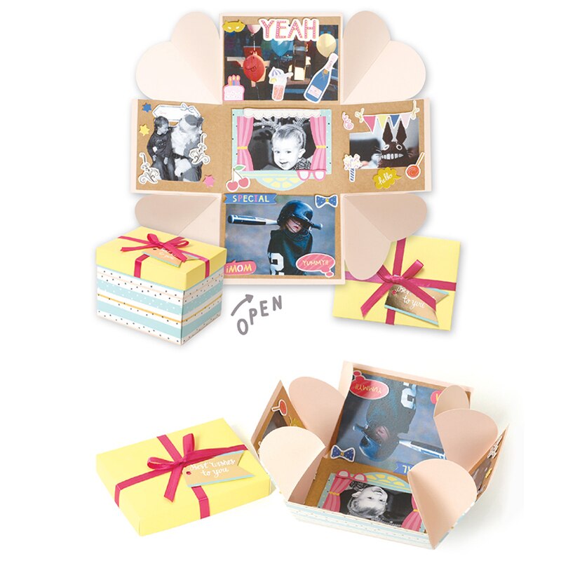 Baby explosie box wedding scrapbooking papier doos album card verjaardag valentijn explosie geschenkdoos