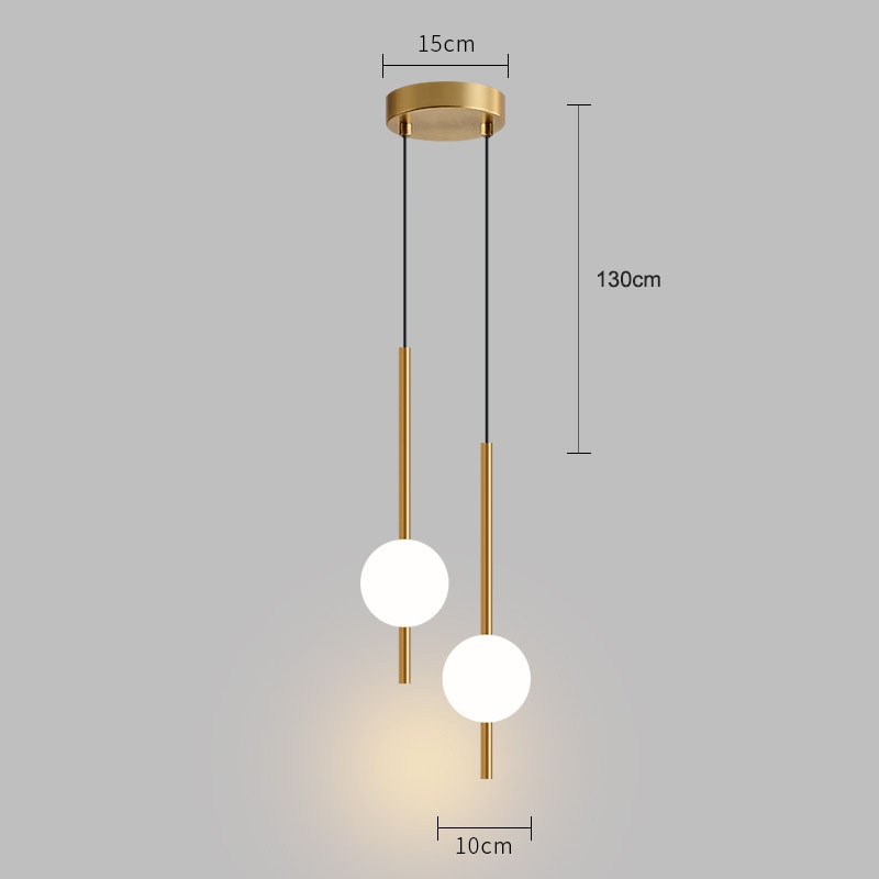 Nachttisch-Pendelleuchten für Schlafzimmer, nordische Pendelleuchte für TV-Hintergrund, Kücheninsel, Restaurant, Esszimmer, LED-Beleuchtung: Kaltes Weiß / Orange