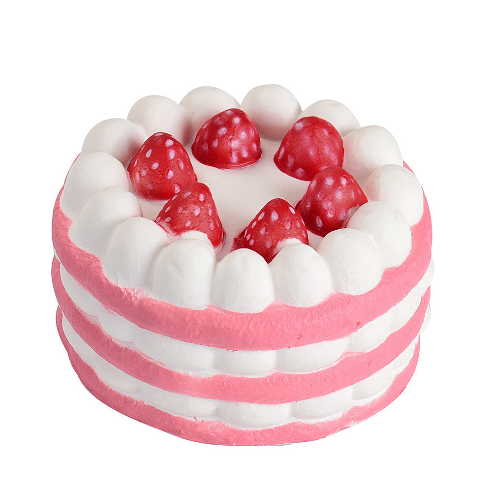 Kawaii Erdbeere Kuchen Brot Eis Creme Art Spielzeug Squishy quetschen Langsam steigend Spielzeug für Lindert betonen Angst Aufmerksamkeit: rot