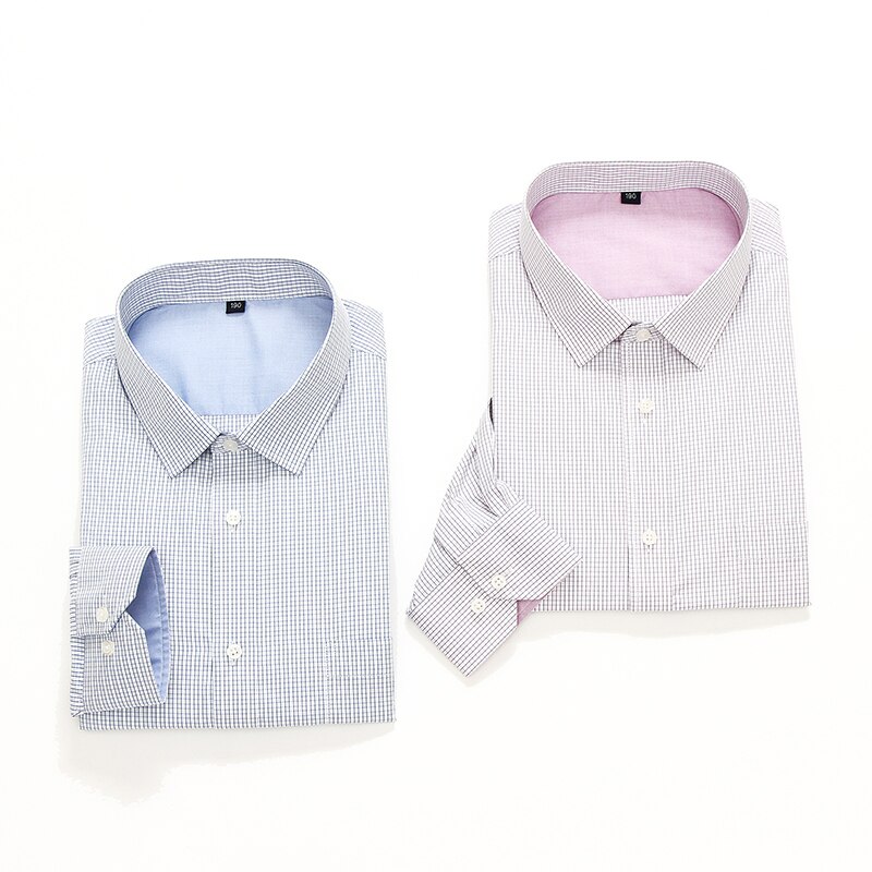 10XL 8XL 6XL 5XL camisas casuales de para hombres camisa a cuadros de manga larga camisa masculina camisa de hombre camisa de Color sólido masculina