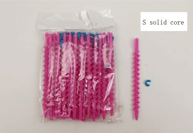 Bigoudis à grosses boucles ondulées 25-30 pièces/sac, rouleau magique en spirale sans chaleur, outils de coiffure, ondulation à l&#39;eau, diviseur de cheveux: 30PCS S solid core