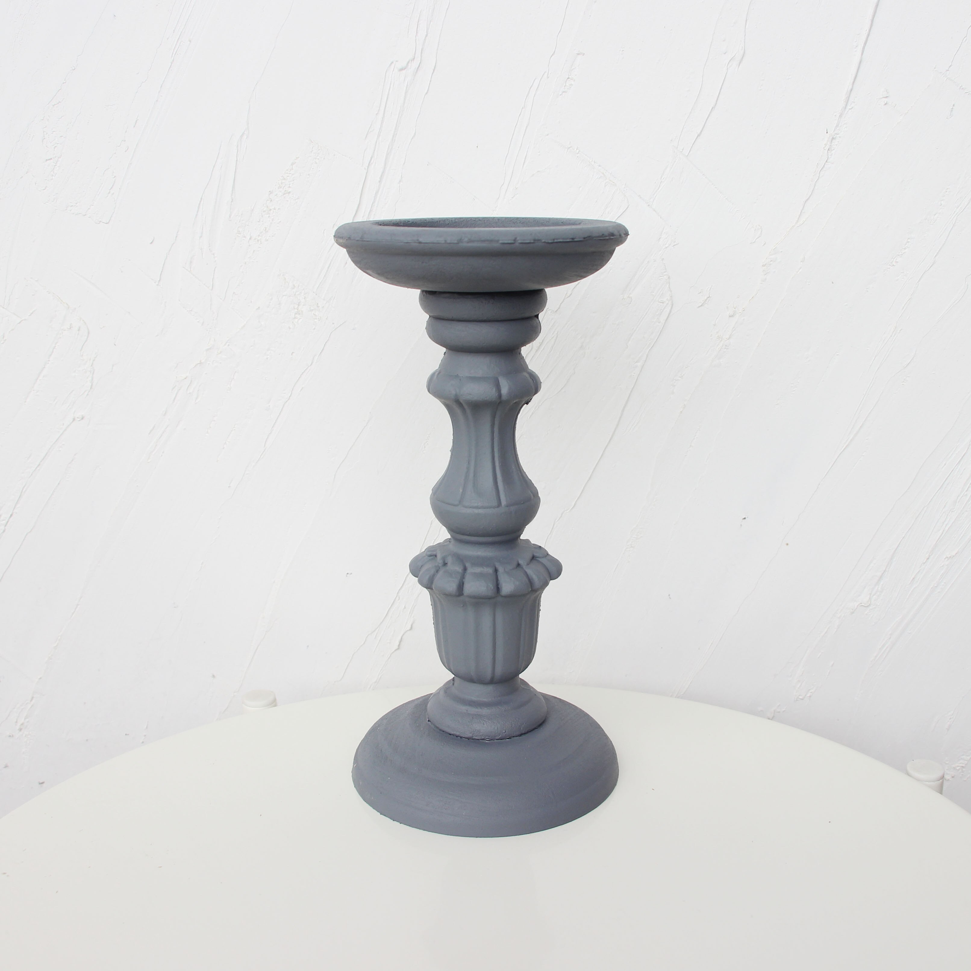 Kandelaar Houten Creatieve Kandelaar Patroon Lade Kaarshouder Handgemaakte Tafel Desktop Rustieke Bruiloft Decor: L / Donkergrijs