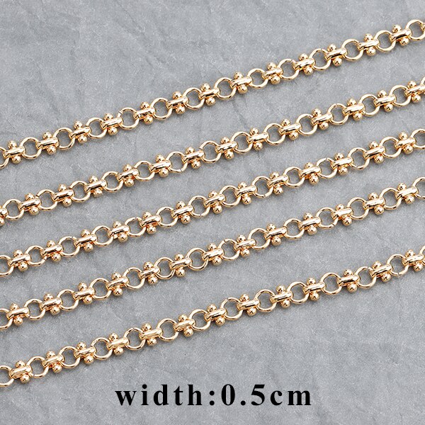 YEGUI C77,diy chain,18k gold plated,0.3 microns,jewelry accessories,copper metal,charms,jewelry making,diy chain necklace,1m/lot: C7701