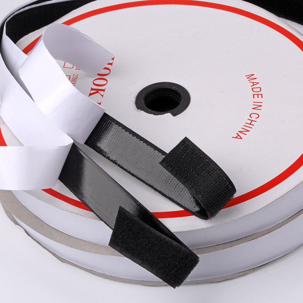 1pair Self Adhesive Hook and Loop Tape Velcros Adhesive Sticker Velcros Nylon with Gue Fabric Tape for Sewing 16/20/25/30/50mm