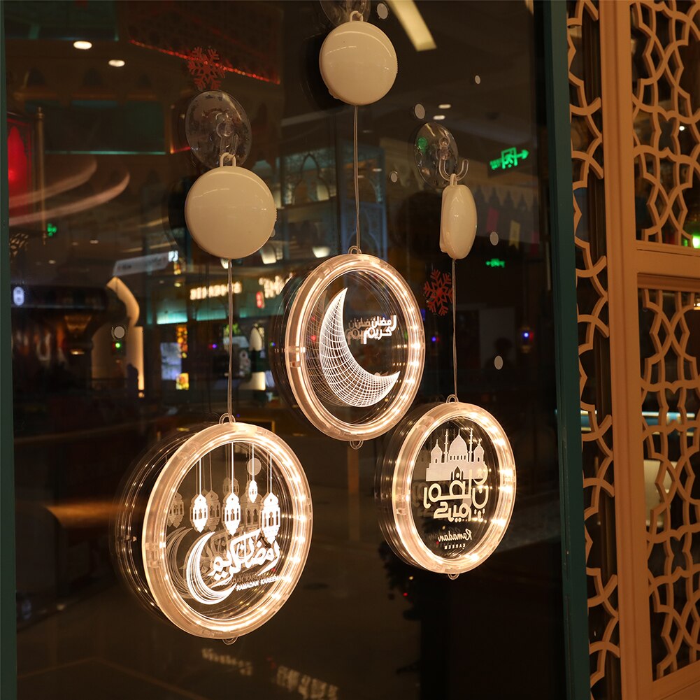 Lanterne Led pour décoration islamique du Ramadan Mubarak, luminaire décoratif d'intérieur, idéal comme