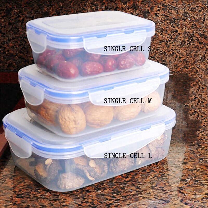 1Pcs Draagbare Outdoor Lunchbox Plastic Seal Opbergdoos Lunchbox Kan Magnetron Lunchbox Bento Food-Grade pp Voedsel Container: Single cell L