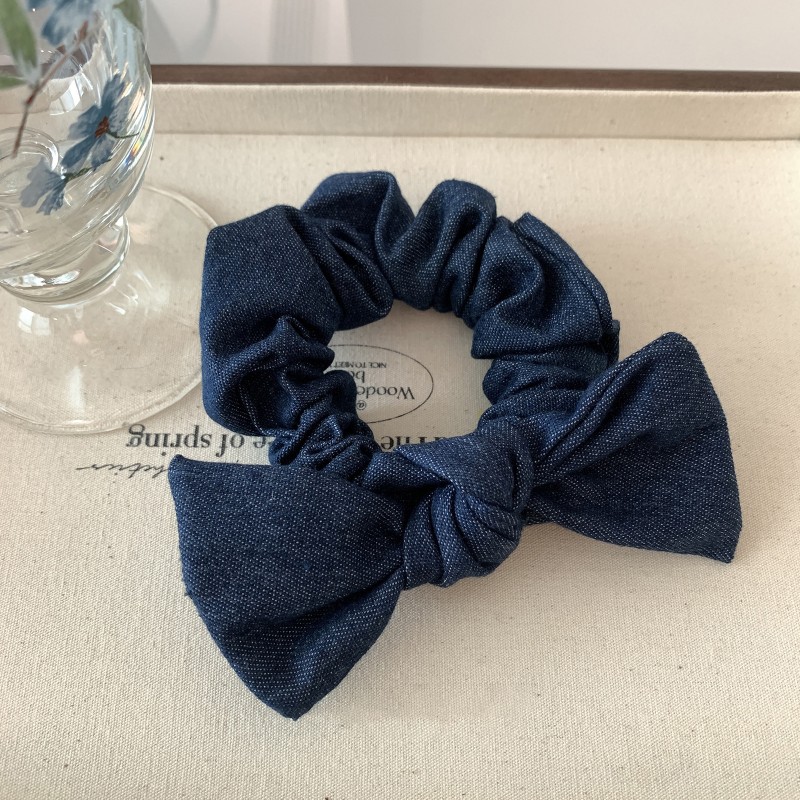 AISHG-coleteros coreanos con lazo para el pelo para mujer, cinta larga elástica para el pelo, lazos para cola de caballo, accesorios para el cabello para niña: Oro