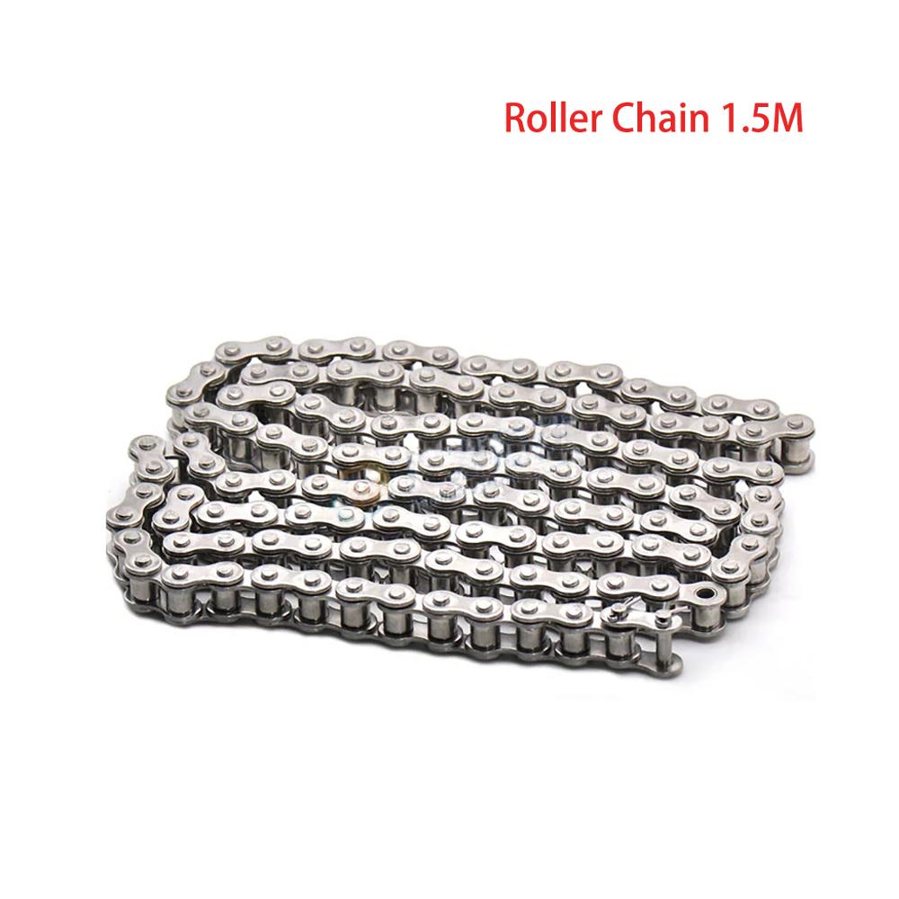 1 szt. 06B-1 łańcuch rolkowy poziom 9.525mm stal nierdzewna przemysłowy łańcuch transmisyjny/łącznik robić łańcuszka: Roller Chain 1.5M