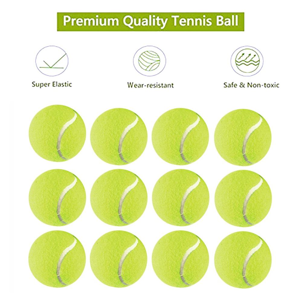 12 stk / sæt tennisbold 7 cm tennis med bæretaske taske hvalpebold genanvendelig holdbar tennis теннис & cx