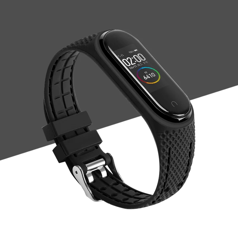 Silikone til xiaomi mi band 4 rem armbånd sport gummi urrem udskiftning smartwatch rem til mi band 3 4 5 6 7 armbånd