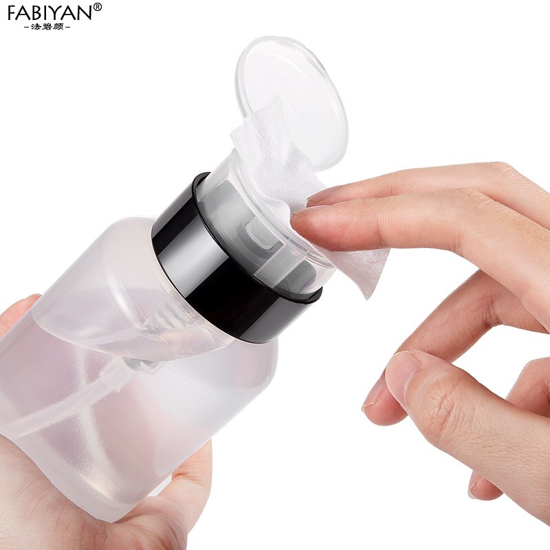 1Pc 250ml Nail Art Empty Plastic Bottle Polish Remover Alcohol Press Pumping Dispenser Nail Art UV Gel Cleaning Manicure Tool