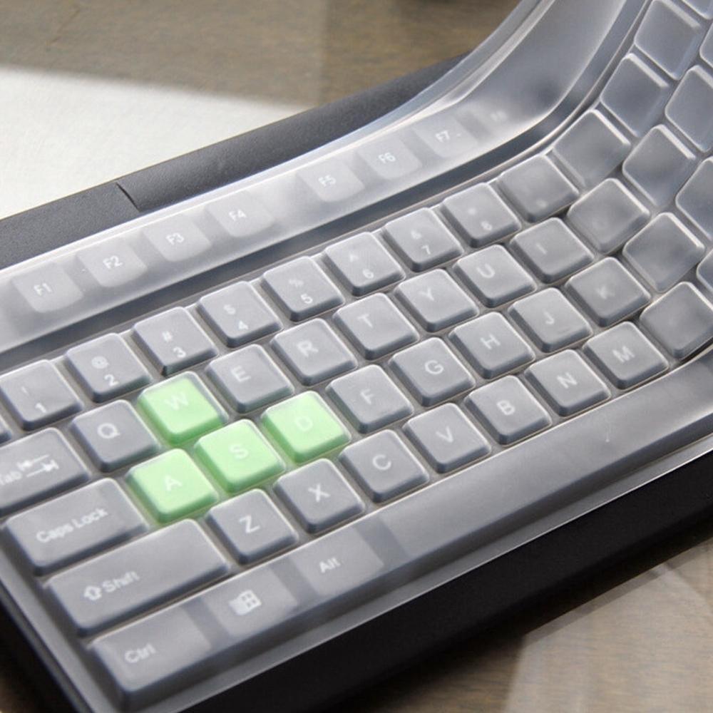 Universal Silicone Keyboard Cover Skin Protector Film Cover Waterproof Dustproof Keyboard Protective Cover Desktop Computer