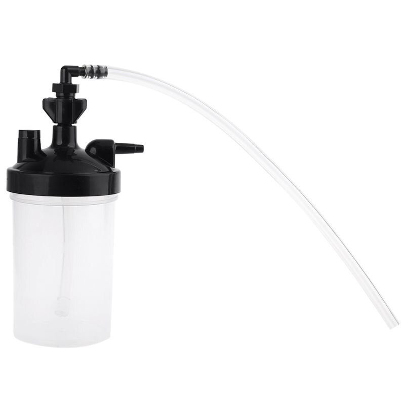 Oxygen Bubbler Bottle - Humidity Humidifier Water Bottle and Tubing Connector Elbow 12" for Oxygen Concentrator