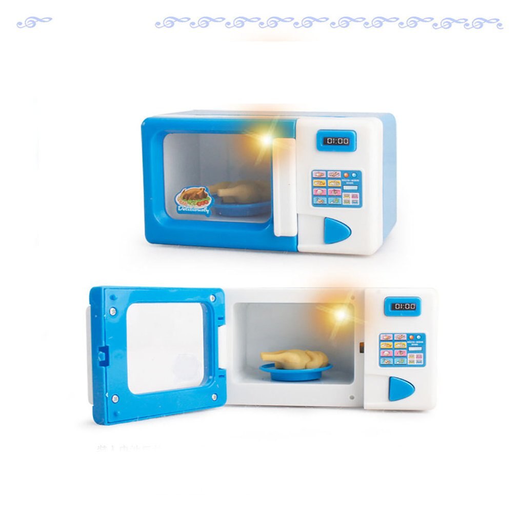 Nuovo Forno A Microonde Giochi di imitazione Apparecchio Bambini Giochi di imitazione Cucina giocattolo Elettrodomestici Giocattoli per I Bambini Delle Ragazze Dei Ragazzi Giocattoli