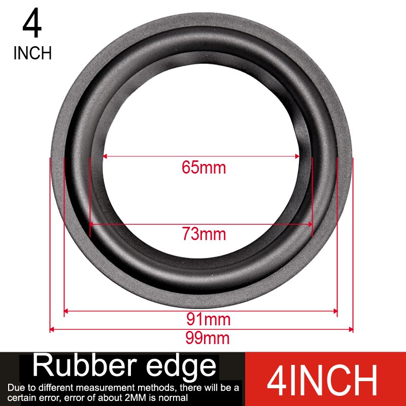 DIYLIVE 4~12-inch rubber wraparound folding ring subwoofer repair accessories (100 ~ 300mm) 4" 5 "5.5" 6.5 "7" 8 "10" 12": 1 pieces / 4INCH-Rubber edge