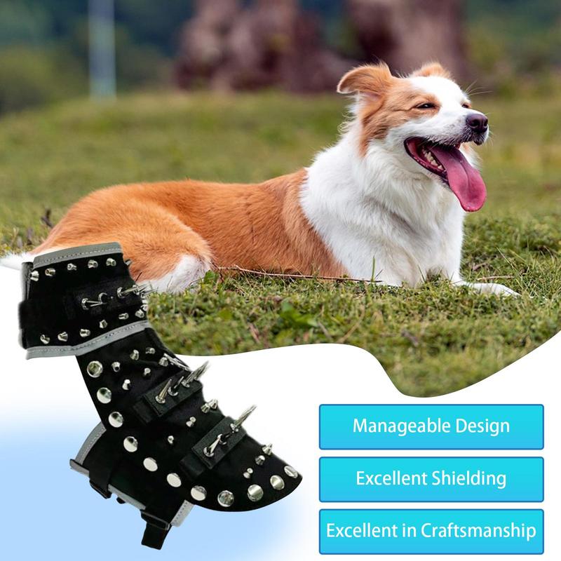 Chaleco para perro con pinchos, arnés impermeable para mascotas con picos, abrigo reflectante ajustable anti-coyote para perro, chaleco de protección para perros para exteriores