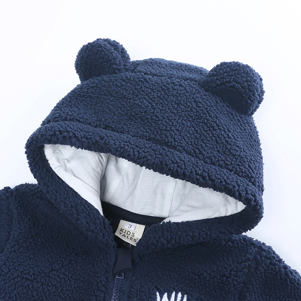 ARLONEET 2020 del bambino dei ragazzi di inverno Delle Ragazze di spessore cappotto Dell'orso del Fumetto del pagliaccetto Della Tuta Della chiusura lampo Con Cappuccio della tuta sportiva del bambino del cotone del cappotto della tuta sportiva