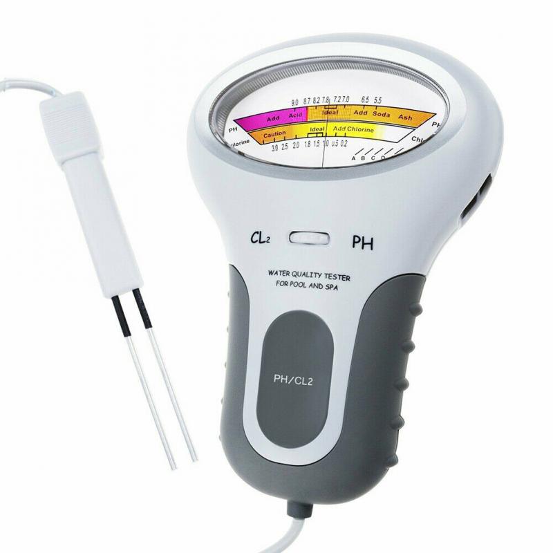 Medidor de del agua de piscina 2 en 1, clorímetro, herramienta para medir cloro, PH, dispositivo impermeable para acuario