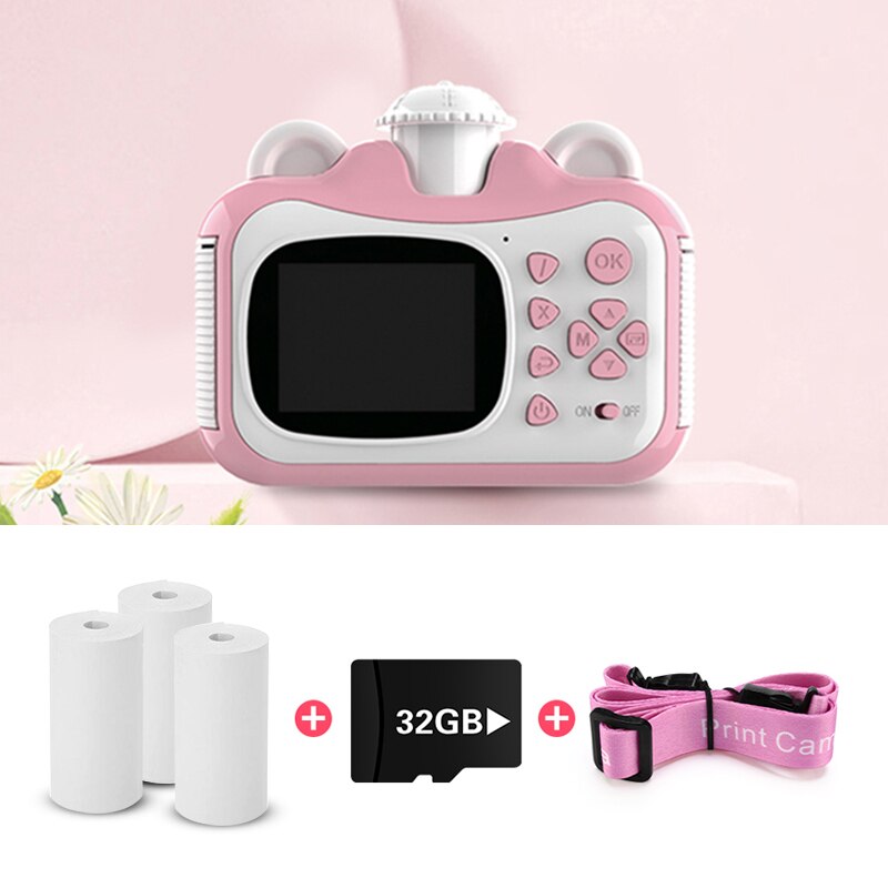 Pickwoo Kinderen Mini Leuke Digitale Print Camera Diy Foto Afdrukken Video Recorder Camcorder Kids Grote Kop Sticker Camera 'S: Default Title