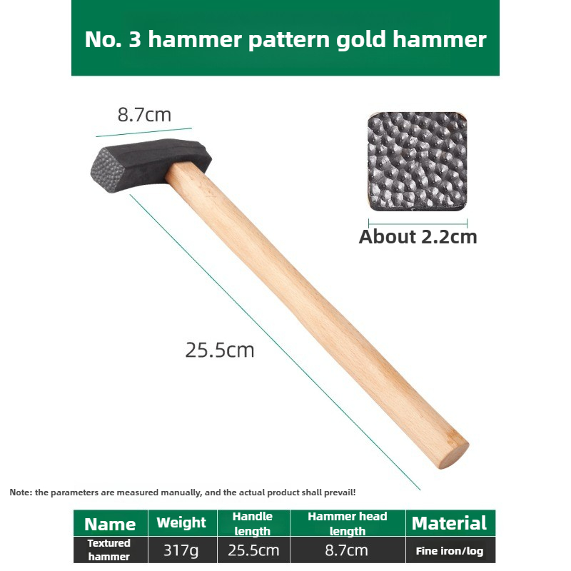 Herramienta de joyería, martillo de textura, martillo de textura dorado y plateado, herramientas de reparación de joyería, herramientas hechas a mano multifunción: Azul