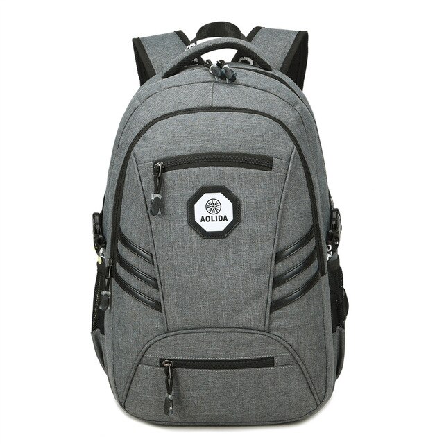 Orthopedic Children School Backpack USB School bags For boys girls Waterproof Laptop Backpacks Kids satchel Schoolbags mochila: gray