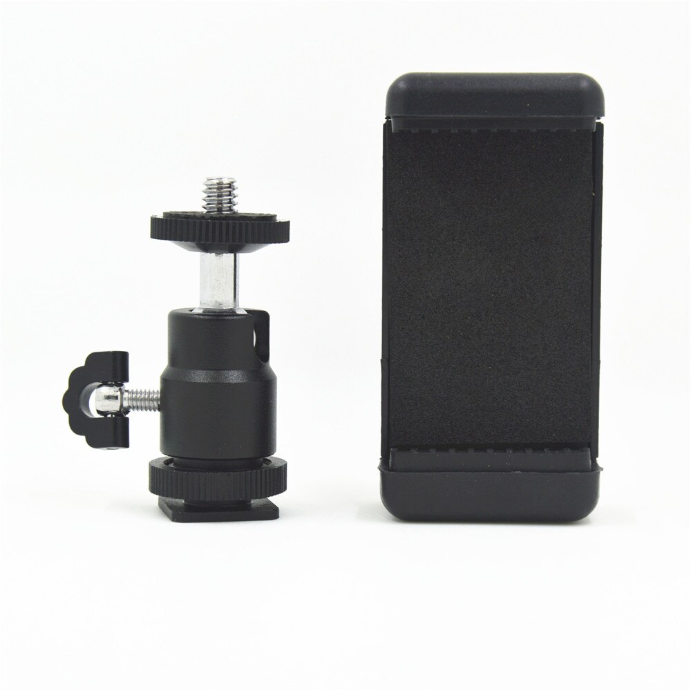 1/4 Flash Shoe Adapter Cradle Ball Head Ball w/ Lock + Phone Clip Bracket Holder Mount for Nikon DSLR SLR Cell Phone: Set