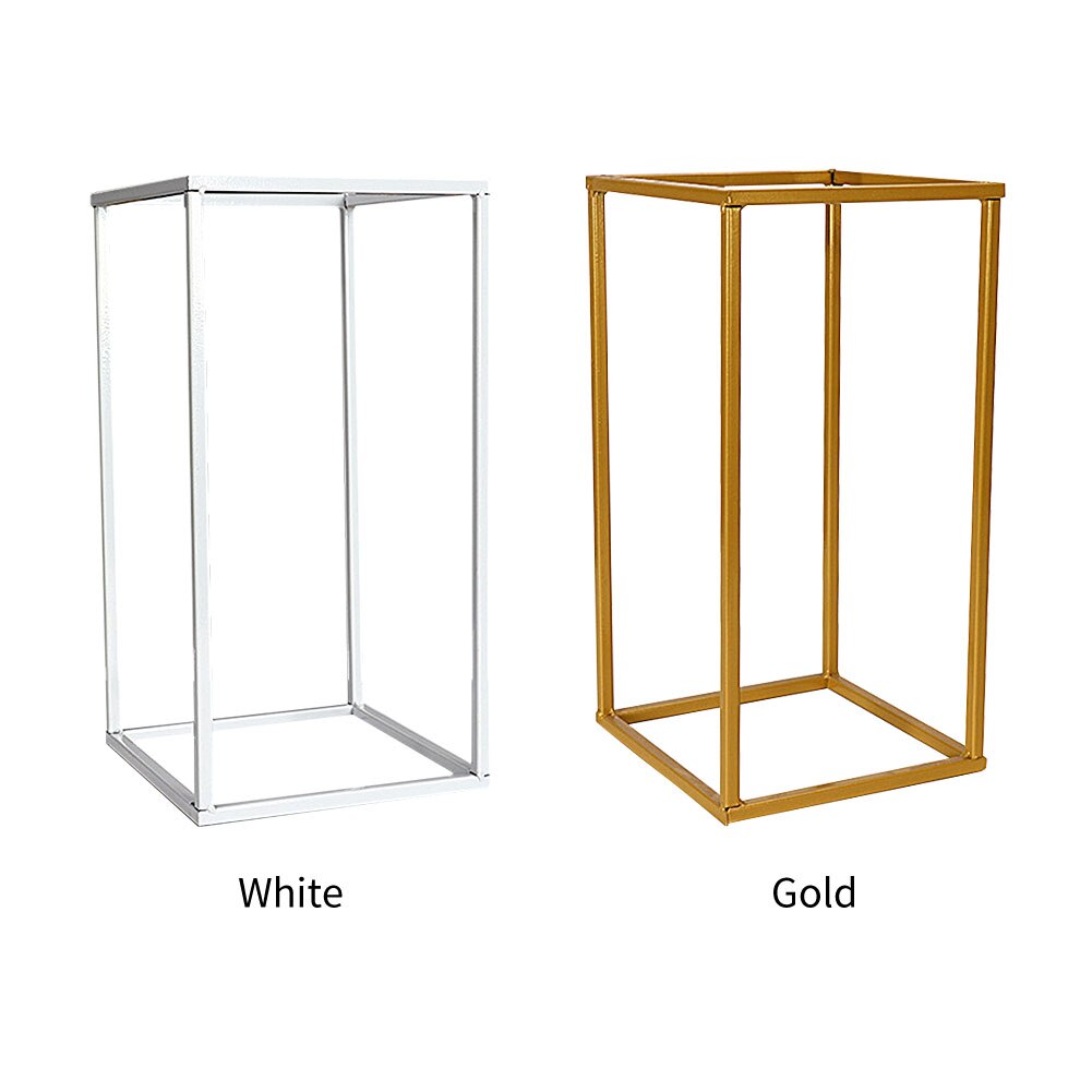 Iron Art Ceremony Metal Frame Vase Column Stand Detachable Display Rectangle Geometric Flower Rack Anti Rust Wedding Party