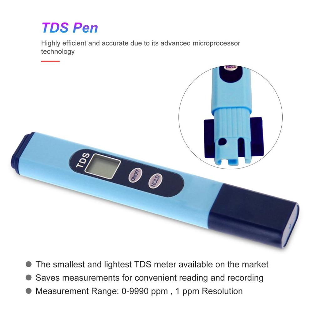 Digital TDS Pen Water Tester Titanium Alloy TDS Tester Meter With Auto Temperature Compensation TDS Test Pen Household