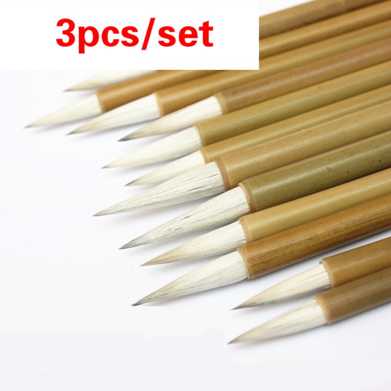 Horse Hair Chinese Calligraphy Brush Pen Woolen Hair Regular Script Brush Pen Weasel Hair Chinese Watercolor Painting Brush Set