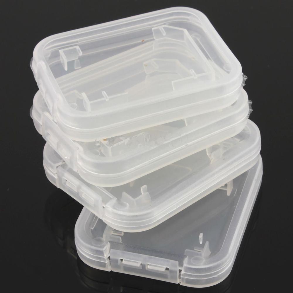 10PCS Tragbare Transparent Fall Halter Box Lagerung Klar Standard Speicher Kunststoff Karte Fall für Standard SD SDHC TF Speicher karte