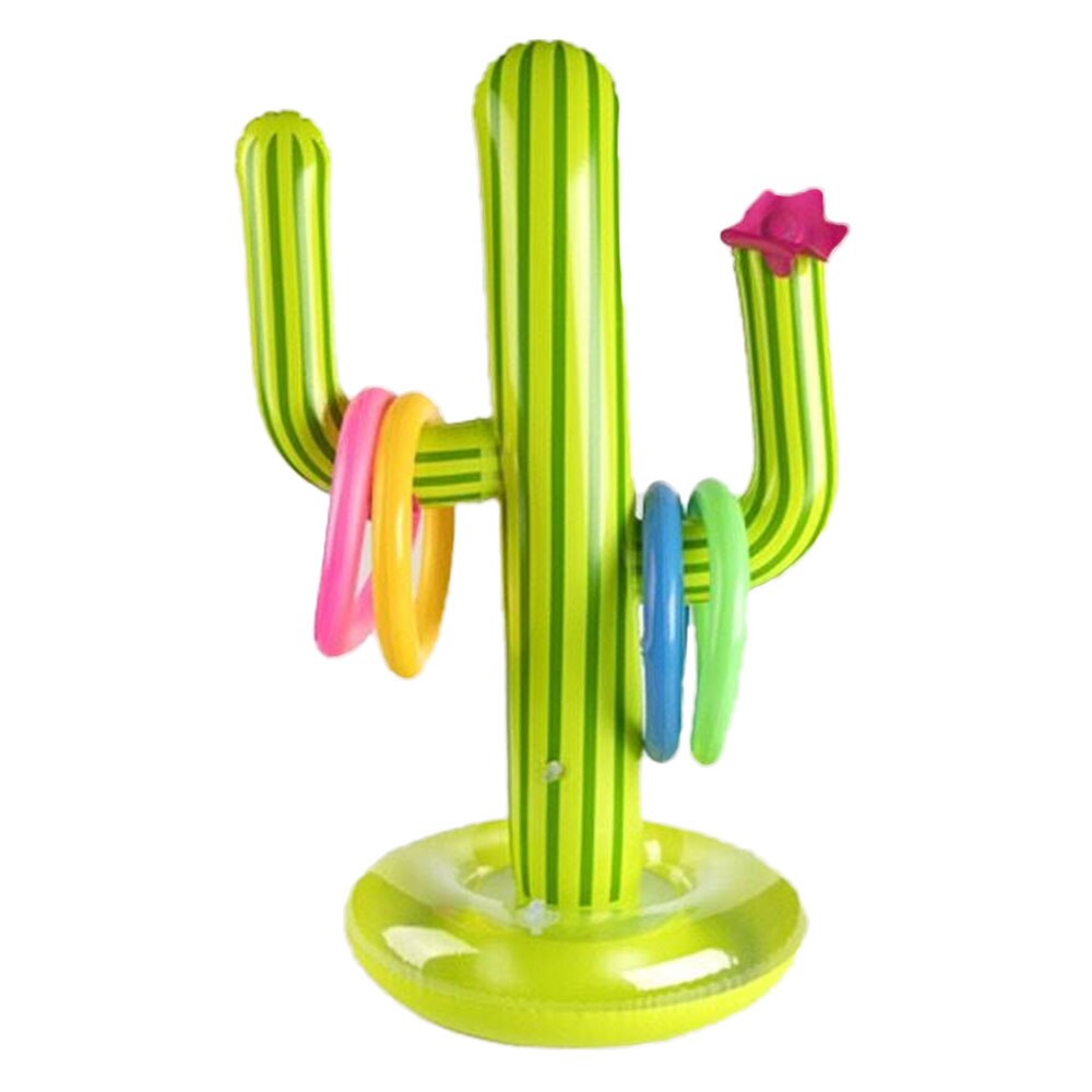 1 sæt oppustelig kaktus ring kaste spil oppustelig kaste spil pool legetøj hawaii festartikler