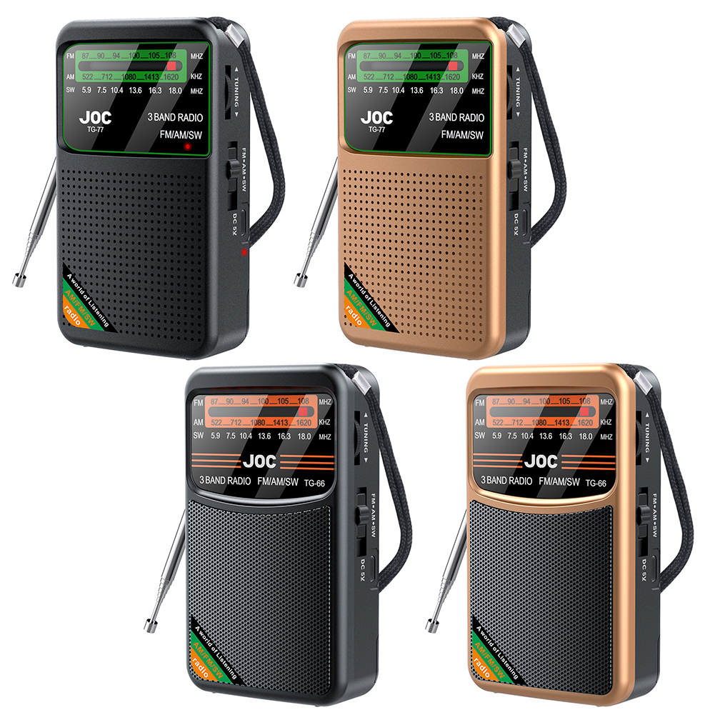Radio portátil FM AM SW, Radio de banda completa, la mejor recepción, funciona con batería, pantalla de visualización HD, reproductor de Radio para personas mayores
